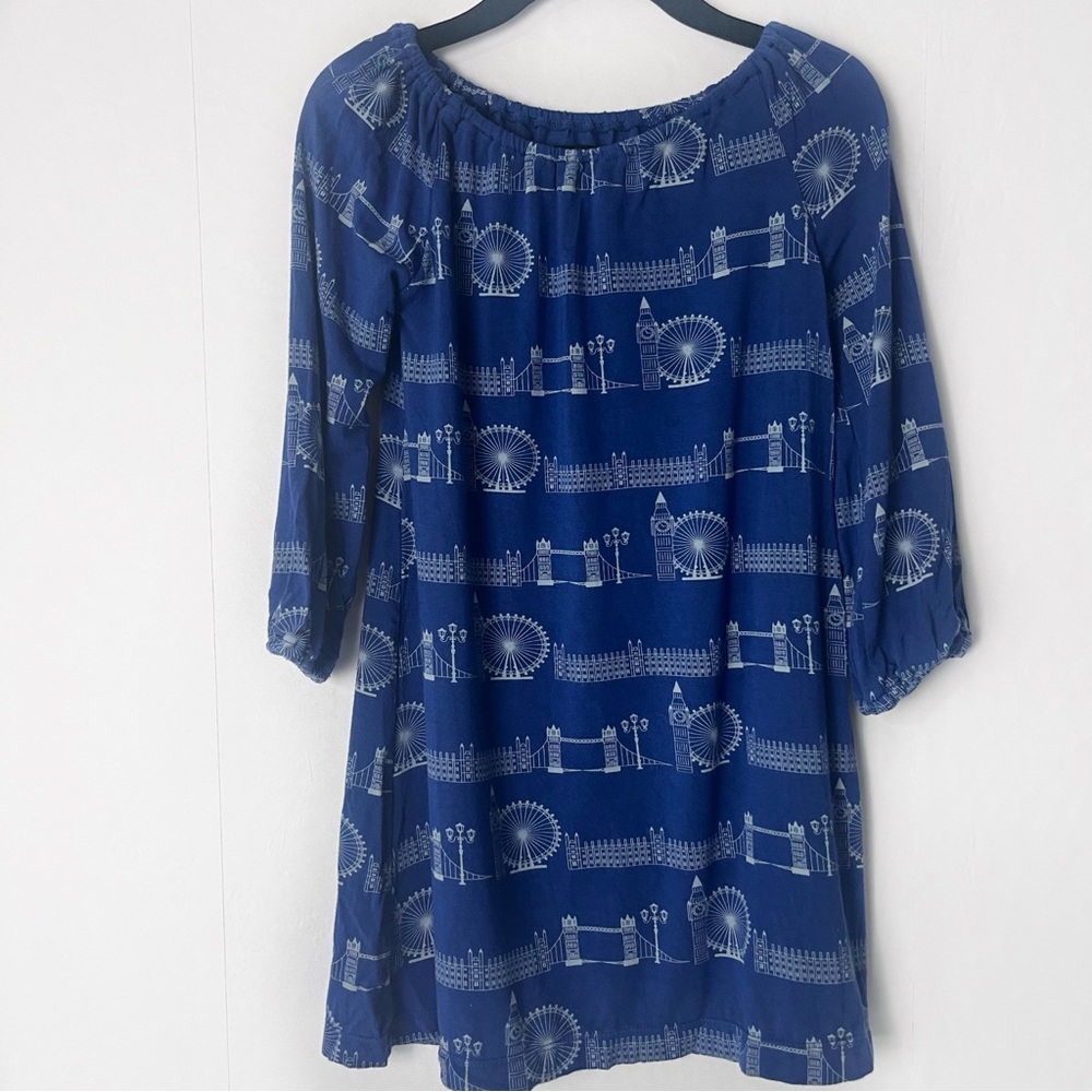 Kickee Pants London Cityscapes Swing Dress Sz 3T